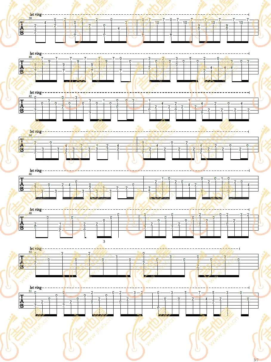 花之舞指弹吉他谱3