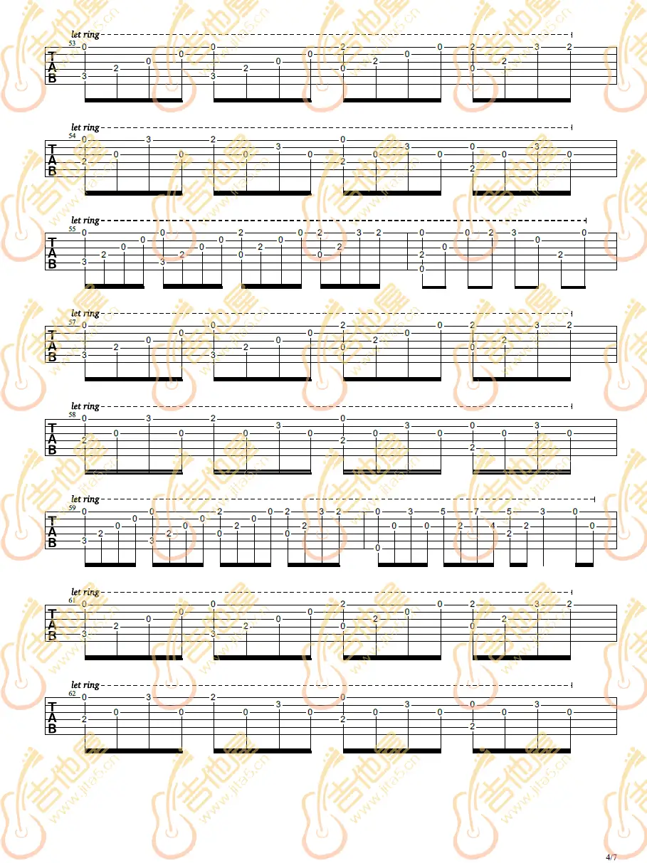 花之舞指弹吉他谱4