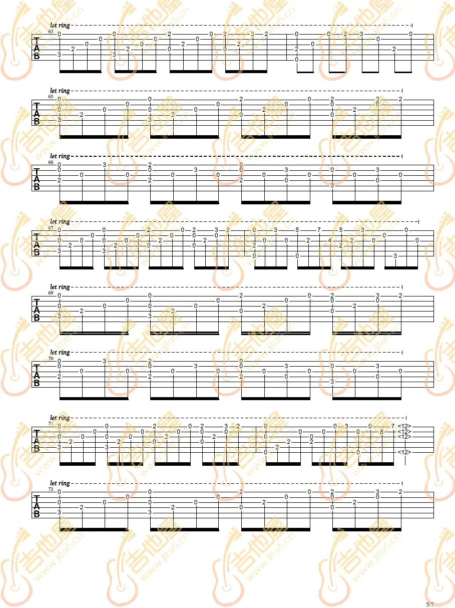 花之舞指弹吉他谱5