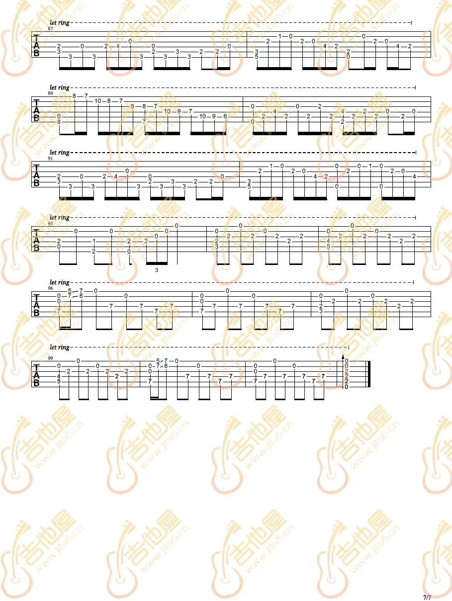 花之舞指弹吉他谱7