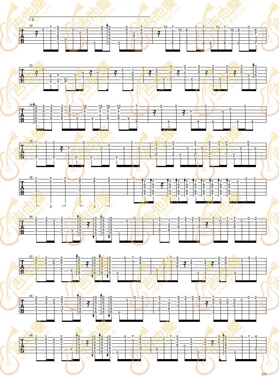 青鸟指弹吉他谱3