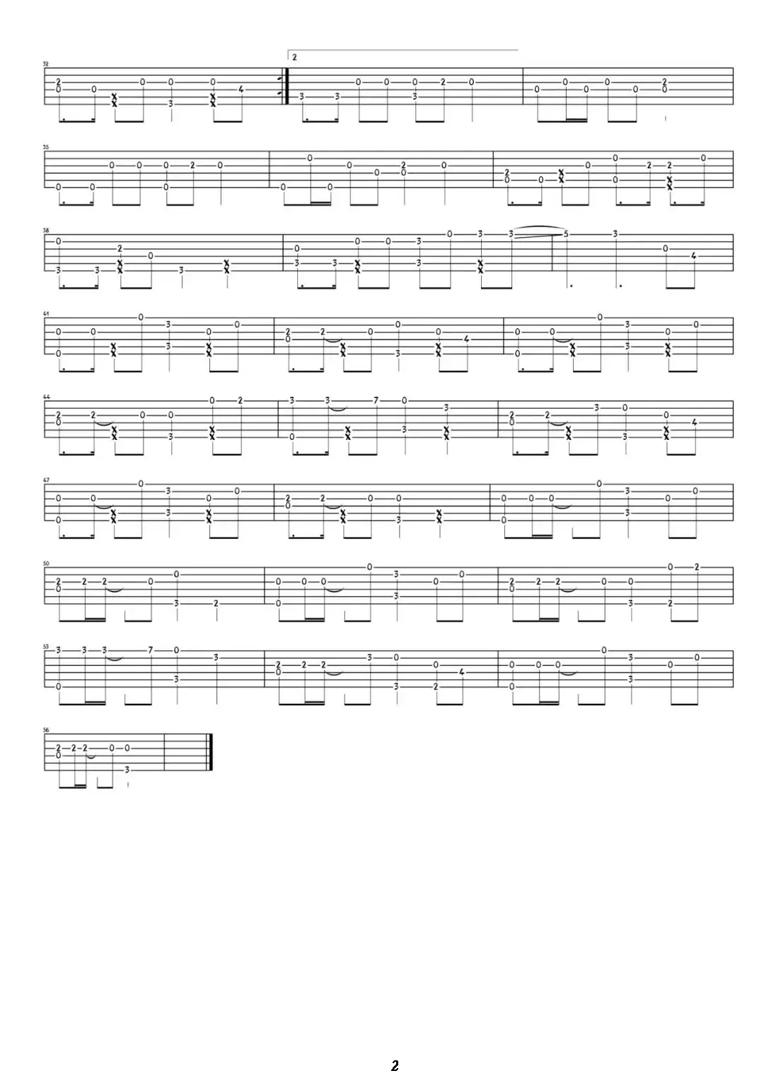 Way-Back-Home指弹吉他谱2-SHAUN