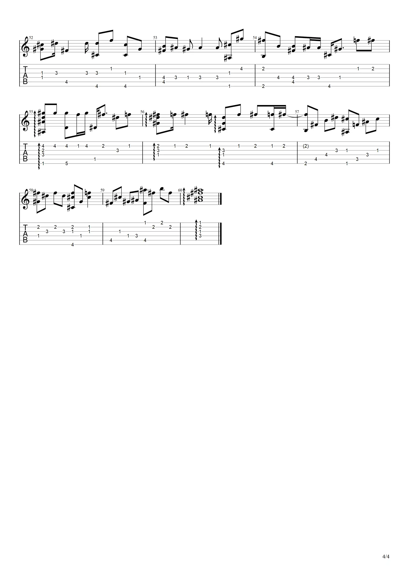 搁浅指弹吉他谱4-周杰伦